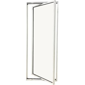 Vitro Capelinha Pivotante C/trinco Vidro Mini Boreal 1,00 X 0,60 Cor Branco Linha Econ