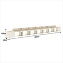 Ver imagem 6 de Conjunto de Escritório Smart 6 Livreiro 2 Buffet e 7 Mesas 90cm - Off White e Cedro