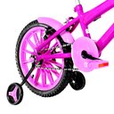 Ver imagem 4 de Bicicleta Infantil Feminina Aro 16 Nylon Cor Pink e Rosa