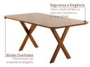 Ver imagem 2 de Mesa de Jantar Retangular Camélia - Tampo Chanfrado 100% Mdf e Vidro Colado de Fábrica:1,60x0,90