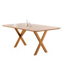 Ver imagem 1 de Mesa de Jantar Retangular Camélia - Tampo Chanfrado 100% Mdf e Vidro Colado de Fábrica:1,60x0,90