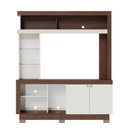 Ver imagem 3 de Estante Home Valença para Tv's 50 Polegadas 2 Portas Nogueira Real Off White - Colibri