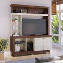 Ver imagem 1 de Estante Home Valença para Tv's 50 Polegadas 2 Portas Nogueira Real Off White - Colibri