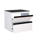 Ver imagem 1 de Kit Gabinete Banheiro Aço 60cm Lavabo Cuba e Espelheira Luxo:branco