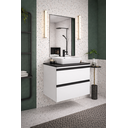 Ver imagem 4 de Kit Gabinete Banheiro Aço 60cm Lavabo Cuba e Espelheira Luxo:branco