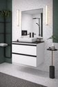Ver imagem 3 de Kit Gabinete Banheiro Aço 60cm Lavabo Cuba e Espelheira Luxo:branco