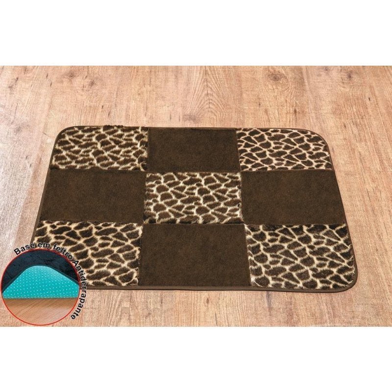 Angular Patchwork Tapete Premium Retangular Patchwork Girafa | MadeiraMadeira