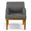 Ver imagem 5 de Kit 2 Poltronas Decorativas Vitória W01 Linho Cinza Escuro - Mpozenato