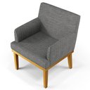 Ver imagem 3 de Kit 2 Poltronas Decorativas Vitória W01 Linho Cinza Escuro - Mpozenato