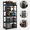 Ver imagem 1 de Estante Plástica Multiuso Ptr-06 Modular 5 Prateleiras Preto Yeet