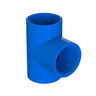 15 Unidades Conexão Tee de Redução Roscável Irrigação Bitola 35mm X 3/4'' Azul Durín - 1