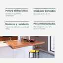 Ver imagem 5 de Kit 6 Bancos para Bancada Cozinha Gourmet Junco Cappuccino Balcão Ilha Banqueta 60cm Itagold