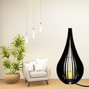 Ver imagem 2 de Abajur Grande de Chão CAPADÓCIA MDF Luminária -:Preto/90x40cm