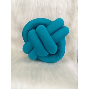 Almofada Decorativa Nó Escandinavo para Sofá e Sala Azul