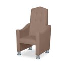 Ver imagem 5 de Mini Cadeira Poltrona Infantil Troninho Decorativa Suede Cappuccino