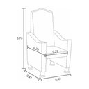 Ver imagem 2 de Mini Cadeira Poltrona Infantil Troninho Decorativa Suede Cappuccino