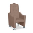 Ver imagem 4 de Mini Cadeira Poltrona Infantil Troninho Decorativa Suede Cappuccino