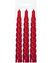 Ver imagem 3 de Kit 9 Vela Espiral Decoração Natalina Vermelha Torcida 20cm