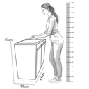 Ver imagem 6 de Gabinete para Lavanderia 61cm com Tanque 46 Litros de Inox