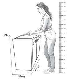 Gabinete para Lavanderia 61cm com Tanque 46 Litros de Inox - 6