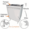 Gabinete para Lavanderia 61cm com Tanque 46 Litros de Inox - 3