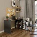 Ver imagem 2 de Mesa Escrivaninha em L 8 Nichos Barcelona Preto