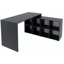 Ver imagem 1 de Mesa Escrivaninha em L 8 Nichos Barcelona Preto