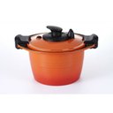 Ver imagem 1 de Caçarola Roichen Cerâmica de Baixa Pressão A Vácuo com Tampa Cerâmica - 24cm - 6,5L - Laranja