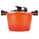 Ver imagem 6 de Caçarola Roichen Cerâmica de Baixa Pressão A Vácuo com Tampa Cerâmica - 24cm - 6,5L - Laranja