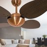 Ventilador de Teto Volare Cobre Office Pétalo Palmae Vr Lux - 3