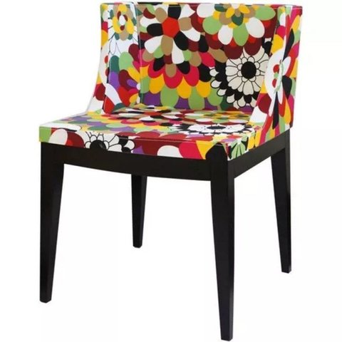 Cadeira Mademoiselle Base Escura Estampa C