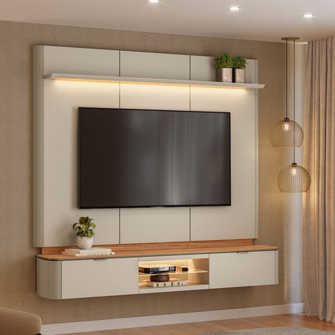 Home Suspenso 2 Portas Basculantes Romagna Mdp/mdf até 70 Canela/offwhite Fosco G77 - Gran Belo