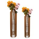 Ver imagem 1 de Vaso de Chão Decorativo Grande Mdf Penedo:mdf Cru/kit com 2 - 75x20cm e 60x20cm