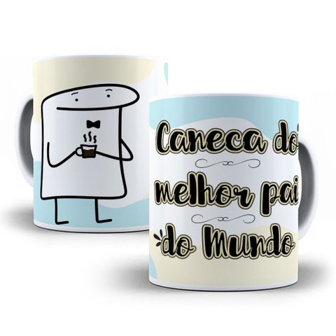 Caneca de Porcelana Flork Pai "caneca do Melhor Pai do Mundo"