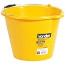 Ver imagem 1 de Balde Plástico Extra-reforçado 12 Litros Amarelo - 33.15.012.002 - Vonder