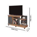 Ver imagem 3 de Rack para Tv até 42 Polegadas 120cm com 1 Porta e 6 Pés Canadá