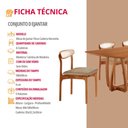 Ver imagem 6 de Sala de Jantar Mesa Flora 180cm Tampo Laminado Barril e 6 Cadeiras Noronha Premium Moderna Mobília
