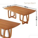 Ver imagem 4 de Sala de Jantar Mesa Flora 180cm Tampo Laminado Barril e 6 Cadeiras Noronha Premium Moderna Mobília