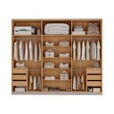 Ver imagem 3 de Roupeiro Veneto em Mdf 274,5x230cm 3 Portas com Espelho Olmo 1000