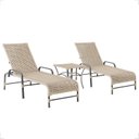 Ver imagem 2 de Kit 2 Espreguiçadeiras Corda Náutica e Mesa Garden em Alumínio para Piscina Edícula Catar