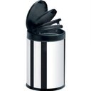 Ver imagem 3 de Lixeira Brinox Press Inox Linha Pia 4 Litros Tampa Preta