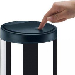 Lixeira Brinox Press Inox Linha Pia 4 Litros Tampa Preta - 2