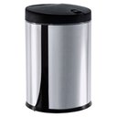 Ver imagem 1 de Lixeira Brinox Press Inox Linha Pia 4 Litros Tampa Preta