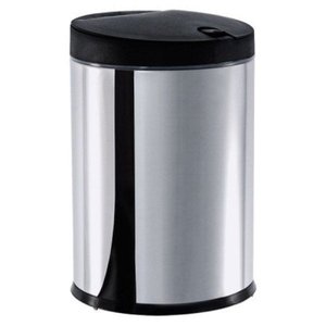 Lixeira Brinox Press Inox Linha Pia 4 Litros Tampa Preta