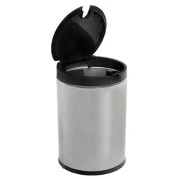 Lixeira Brinox Press Inox Linha Pia 4 Litros Tampa Preta - 5
