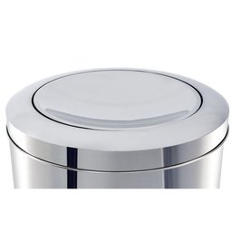 Lixeira Inox com Tampa Basculante 7,8 Litros Ø 18,5 x 29 cm Brinox - 10