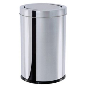 Lixeira Inox com Tampa Basculante 7,8 Litros Ø 18,5 x 29 cm Brinox