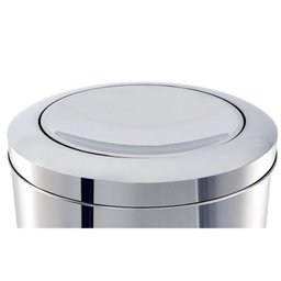 Lixeira Inox com Tampa Basculante 3,2 Litros - Decorline Lixeiras Ø 15,5 x 17 cm - Brinox - 12 Lixeira Inox com Tampa Basculante 3,2 Litros - Decorline Lixeiras Ø 15,5 x 17 cm - Brinox - 12