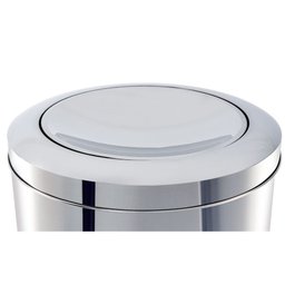 Lixeira Inox com Tampa Basculante 3,2 Litros - Decorline Lixeiras Ø 15,5 x 17 cm - Brinox - 6 Lixeira Inox com Tampa Basculante 3,2 Litros - Decorline Lixeiras Ø 15,5 x 17 cm - Brinox - 6