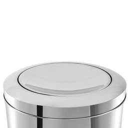 Lixeira Inox com Tampa Basculante 3,2 Litros - Decorline Lixeiras Ø 15,5 x 17 cm - Brinox - 3 Lixeira Inox com Tampa Basculante 3,2 Litros - Decorline Lixeiras Ø 15,5 x 17 cm - Brinox - 3
